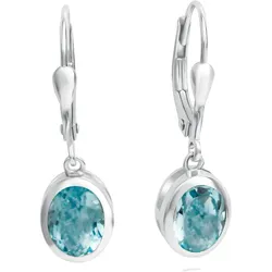 Celesta Silber Ohrhänger 925 Silber mit echten Blautopasen (beh.)