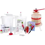 ich-zapfe Wein selber machen Set - MAXI mit Obstpresse 12 Liter, Anleitung auf Englisch