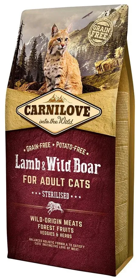 Carnilove Katze Trockenfutter Lamm und Wildschwein 1 x 6kg