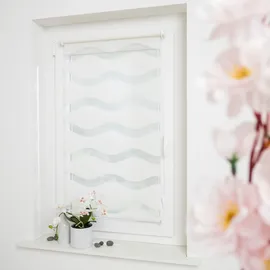 GARESA Doppelrollo GARESA "Welle" Gr. 4, weiß (weiß, weiß, weiß), B:45cm H:150cm, Polyester, Rollos, dekorativ, stufenlos verstellbar