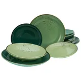 CreaTable 33322, Tafelservice Nature Collection Green Life grün Keramik - grün