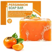 Japanische Persimmon Soap, Kaki Seife Kernseife, Persimmon Kernseife Natur mit Kaki-Extrakt, Seife für Gesicht und Körper, Feste Seifen, Porenverkleinerung, Tiefenreinigung, Feuchtigkeitsspendend (1)