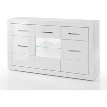 furn.design Sideboard 164 x 97 x 42 cm Weiß Hochglanz