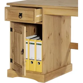 Idimex Schreibtisch Tequila im Landhausstil Computertisch Mexiko Möbel, Kiefer massiv gebeizt/gewachst