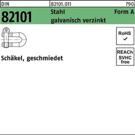 Hörger & Geßler Schäkel DIN 82101 A 0,4 Stahl galvanisch verzinkt 25 Stück