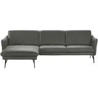himolla Ecksofa Leder  1928 , grau , Maße (cm): B: 280 H: 83 T: 175.0