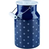 RIESS Milchkanne mit Deckel Blümchenblau 2 Liter