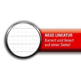 Oxford Collegeblock Office Essentials A4 kariert/ liniert Schwarz