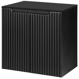 [en.casa] Waschbeckenunterschrank Skelbolu 2 Türen 60 x 60 x 40 cm Schwarz