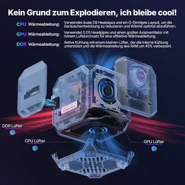 acemagic Tank03 Gaming PC, Intel i7-12700H (bis zu 4.7Ghz), NVIDIA® GeForce RTX 3070 Graphics, 32GB DDR5/1024GB NVME SSD, WiFi6, Dual 2.5G LAN, Windows 11 Professional