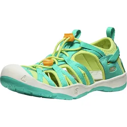 Sandale KEEN "MOXIE SANDAL", Gr. 35, bright aqua, bright marigold, Synthetik, sportlich, Schuhe
