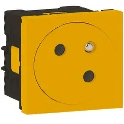 Legrand 077196L Mosaic Link Steckdose 45° F/B Standard, erhöhter Berührungsschutz Farbe: Gelb 1