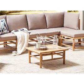 Beliani Gartentisch 64 x 55 x 20 cm Braun