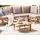 Beliani Gartentisch 64 x 55 x 20 cm Braun