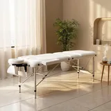 Homcom Massageliege Weiß, 215B x x 61-84H cm