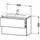 Duravit L-Cube Waschtischunterschrank, 2 Schubkästen, wandhängend Compact, für 234283 820 x 39,1 cm, Betongrau Matt
