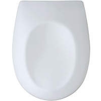 WENKO Toilettensitz Varoni weiß - WC-Sitz mit Absenkautomatik (Easy Close) und komfortabler Fix Clip Befestigung