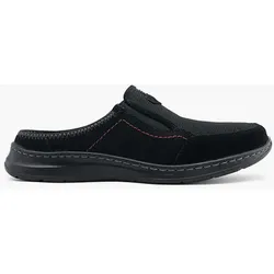 Leder Komfort Slipper - Herren - schwarz