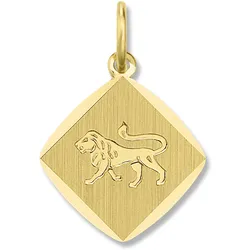 Sternzeichen-Anhänger ONE ELEMENT "Löwe Sternzeichen Anhänger aus 333 Gelbgold", gold, Schmuckanhänger, Damen, Löwe, Gelbgold 333, Damen Gold Schmuck Löwe