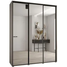 abiks möbel Schwebetürenschrank Dakota 190 x 235,2 x 45 cm Schwarz