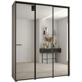 abiks möbel Schwebetürenschrank Dakota 190 x 235,2 x 45 cm Schwarz