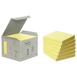 Post-it® Recycling Notes Haftnotizen 6541B gelb 6 Blöcke