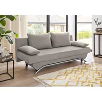 Jockenhöfer GRUPPE "Nancy", 190x81x81 cm Luxus-Microfaser flauschig grau/hellgrau