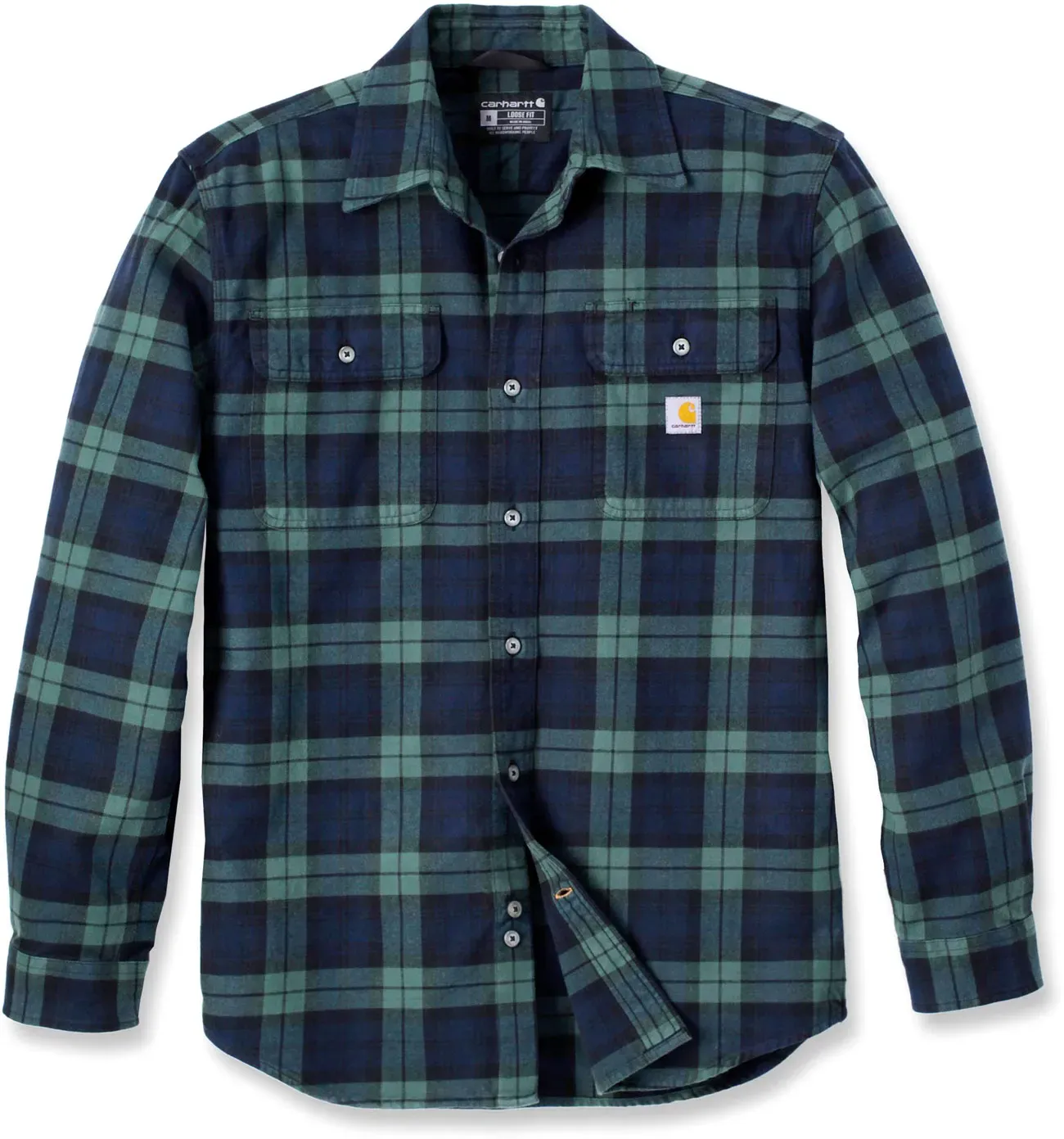 Carhartt Heavyweight Flannel Plaid, chemise - Vert/Bleu - S