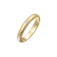 Elli DIAMONDS Ehering Solitär Diamant 0.03 ct. 375 Gelbgold Ringe Damen