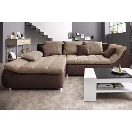 INOSIGN Ecksofa »Imola elegant und bequem, aktuelle Steppung im Sitz, L-Form«, wahlweise mit Bettfunktion