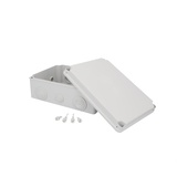 Unitec Aufputz- Abzweigdose IP65, mit Schraubdeckel, 241 x 180 x 95 mm, grau