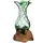 WOGEKA - Glas Vase Venezia auf Wurzel-Holz - im modernen Style als Geschenk-Idee zu Weihnachten Geburtstag zur Dekoration (Grün