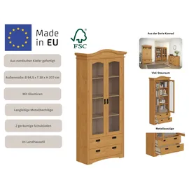 OTTO home Vitrine Konrad 94 x 208 x 0 cm Beige