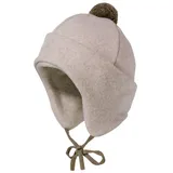 Maximo - Kid's Mini-Mütze mit Pompon und Bindeband - Mütze Gr 43-45 cm braun