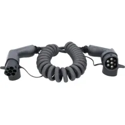 KS Tools efuturo Spiralladekabel Typ 2 auf Typ 2 Stecker, 3 Phasen, bis zu 11 kW, 32 A, 400 V, Mode 3, 5 Meter