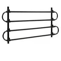 fudajo Hundegitter 83-145 cm Schwarz 40 cm