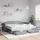 vidaXL Tagesbett Ausziehbar mit Schubladen Hellgrau 90x200 cm Stoff