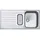 Franke Argos AGX 251 G Edelstahl + Druckknopfventil