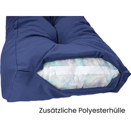 TexDeko Rückenkissen 120 x 40 x 20 cm blau 1 St.