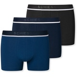 SCHIESSER 95/5 Shorts Organic Cotton Webgummibund blau/schwarz S 3er Pack