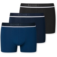 SCHIESSER 95/5 Shorts Organic Cotton Webgummibund blau/schwarz S 3er Pack
