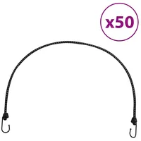 VidaXL Gummiseile Reflektierend mit Haken 50 Stk. 100 cm
