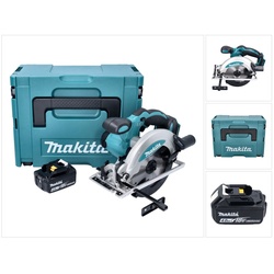 Makita, Handkreissäge, DSS 610 M1J Akku Handkreissäge 18 V 165 mm + 1x Akku 4,0 Ah + Makpac – ohne Ladegerät