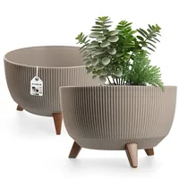 Kadax Blumentopf aus Kunststoff mit drei Einsteckstützen, 40 cm