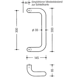 Hewi Stoßgriff 550.33BGKLT PA schwarz