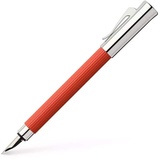 Graf von Faber-Castell 141771 - Füllfederhalter Tamitio India Red, F, mit hochwertiger Geschenkverpackung und Konverter