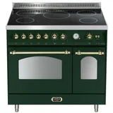 Lofra DOLCEVITA Doppelbackofen Induktion RVD 96 MFTE/ 5I - Grün, Messing Finish, 5 Kochzonen - Grün