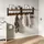 Relaxdays Wandgarderobe 2er Set Braun