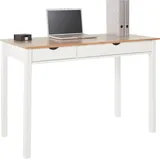 Home Affaire Schreibtisch HOME AFFAIRE "Gava", beige (natur, weiß, weiß, natur), B:120cm H:80cm T:60cm, Tische, Schreibtisch, massives Kiefernholz, für das home office, Breite 100/120/140 cm