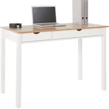Home Affaire Schreibtisch HOME AFFAIRE "Gava", beige (natur, weiß, weiß, natur), B:120cm H:80cm T:60cm, Tische, Schreibtisch, massives Kiefernholz, für das home office, Breite 100/120/140 cm
